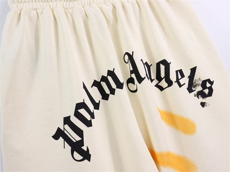 Palm Angels Cotton Shorts — Apricot
