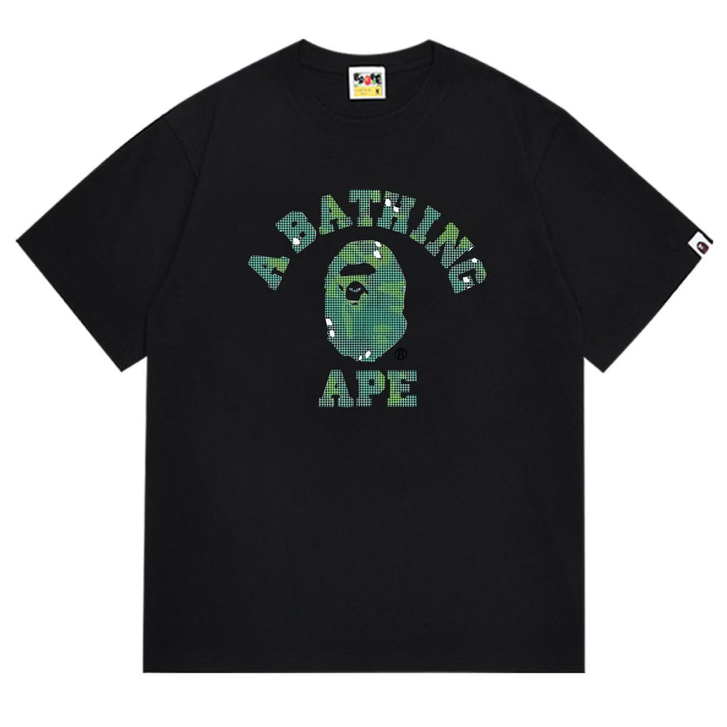BAPE Ape Head Graphic Tee - Black & White