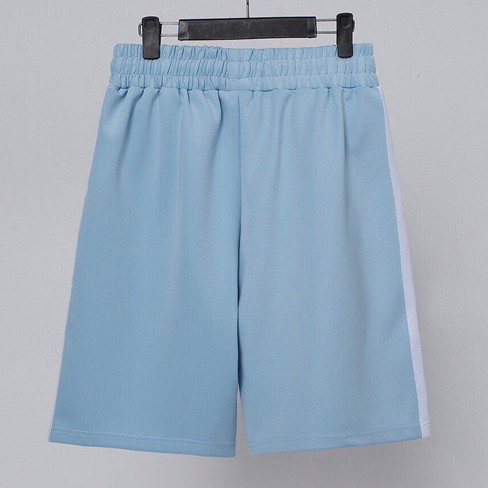 Palm Angels Sky Blue Cotton Shorts