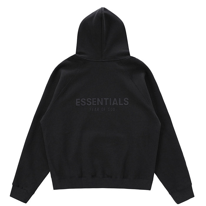 Fear Of God Essentials Hoodie – Black Tone-on-Tone