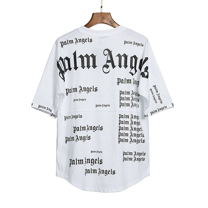 Palm Angels All-Over Logo Print Oversized T-Shirt