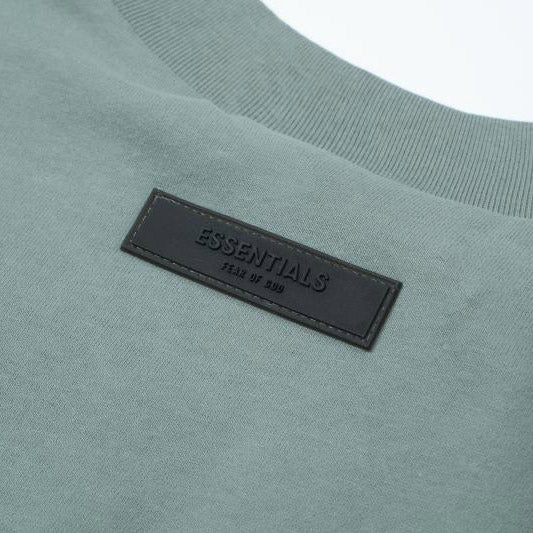 Fear of God ESSENTIALS Logo T-Shirt – Grey Blue