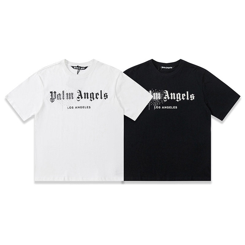 Palm Angels Los Angeles Crystal Logo T-Shirt