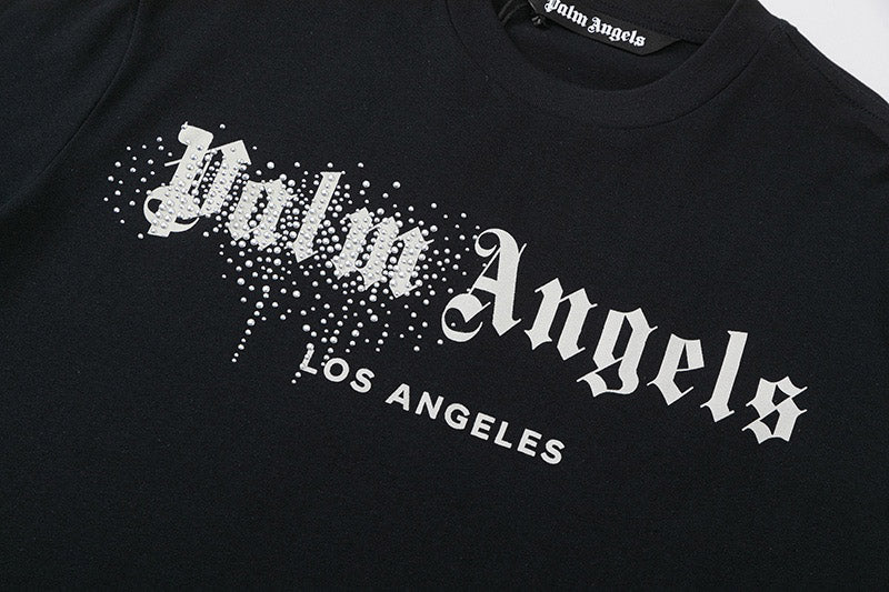 Palm Angels Los Angeles Crystal Logo T-Shirt