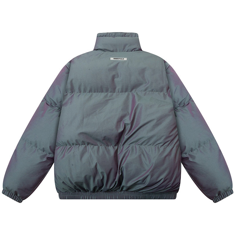 Fear Of God Double Line Essential Laser Stand-Collar Cotton Jacket – Iridescent Blue