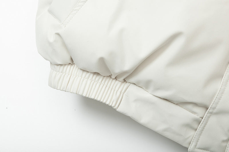 Fear Of God Double Line Essential Laser Stand-Collar Cotton Jacket – White