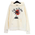 Palm Angels Paint Splatter Slogan Hoodie – Beige