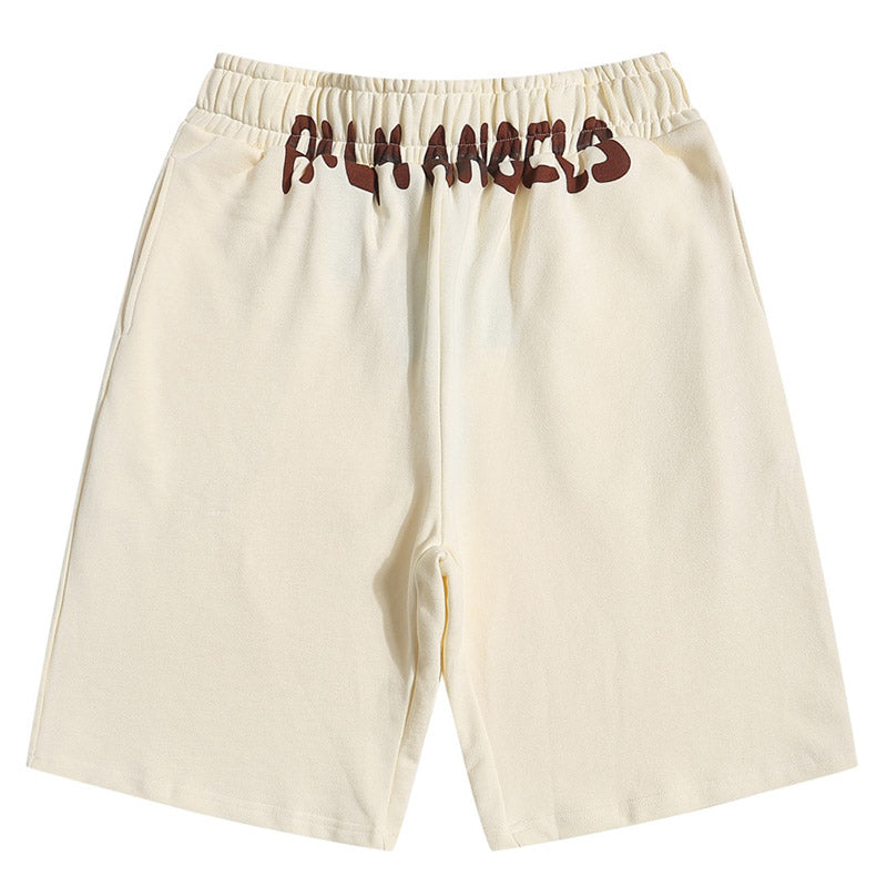 Palm Angels Logo Sweatshorts – Men's Cotton Shorts | Apricot & Black
