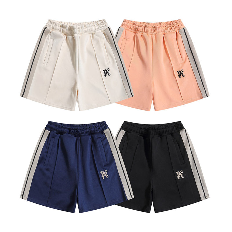 Palm Angels Hyper Monogram-Print Track Shorts – Off-White Men's Cotton Shorts