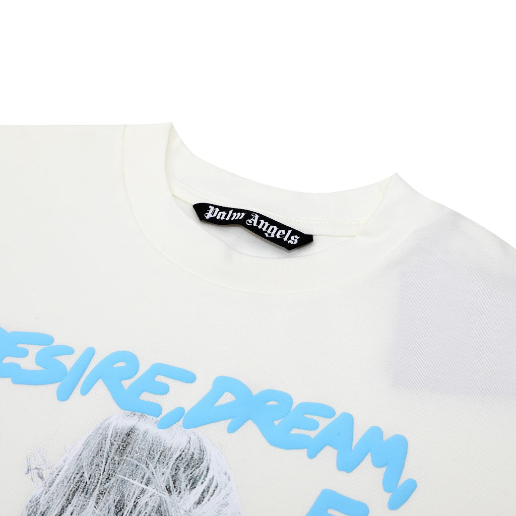 Palm Angels Blue Oasis Cotton T-Shirt