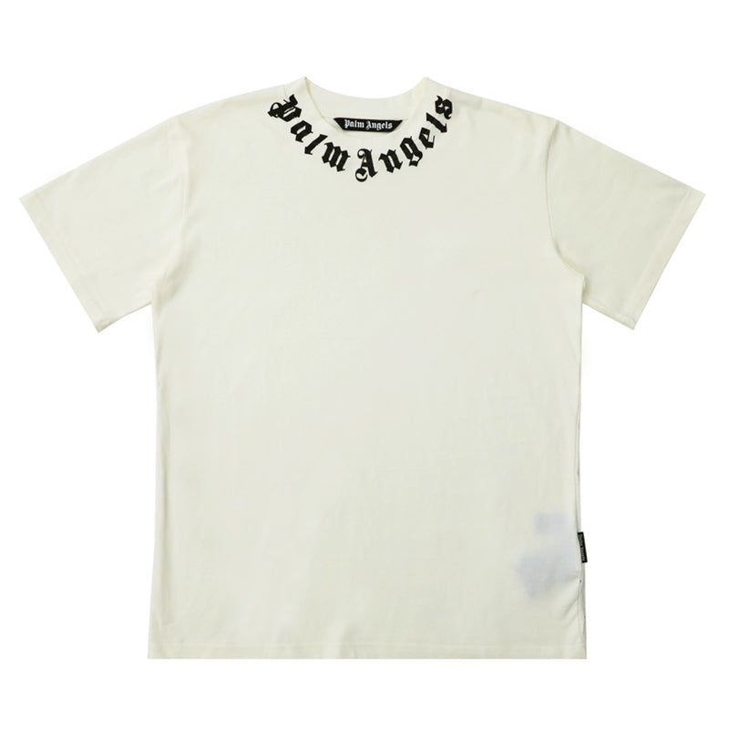Palm Angels Gothic Neck Logo Necklace Oversized T-Shirt