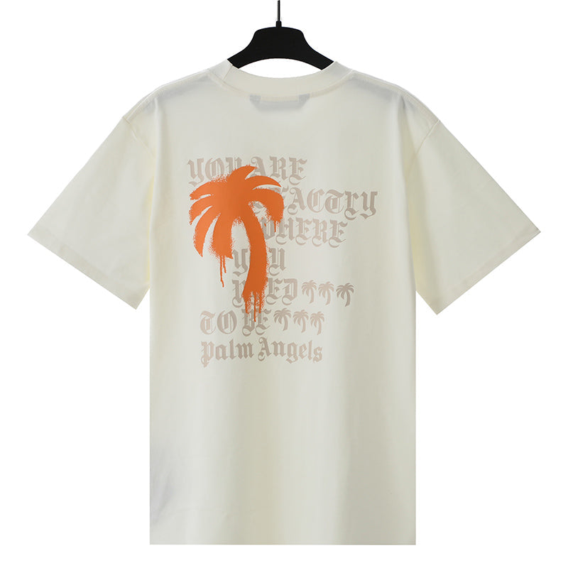 Palm Angels PA Monogram Necklace Neck Logo Oversized T-Shirt