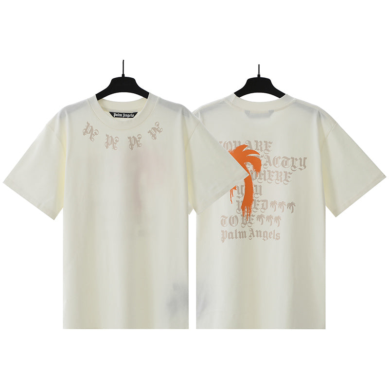 Palm Angels PA Monogram Necklace Neck Logo Oversized T-Shirt