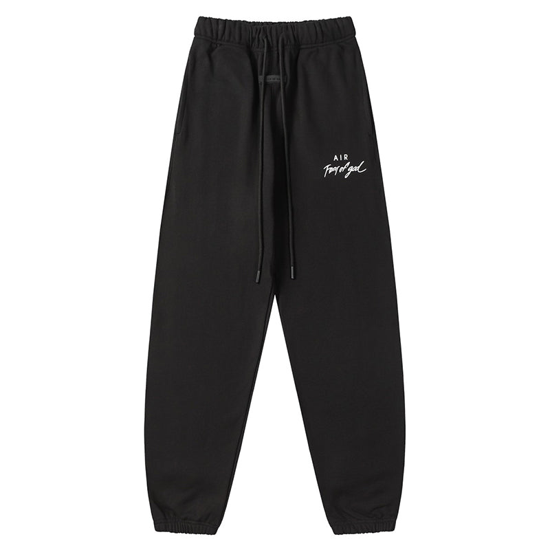 Fear Of God × Nike Air Fear Of God Script Logo Sweatpants – Black / Grey