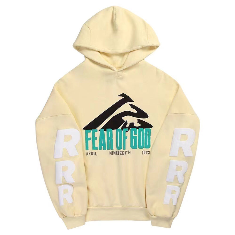 Fear Of God x RRR123 Washed & Distressed Hoodie – Black / Apricot