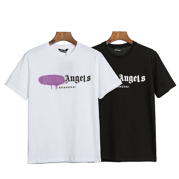 Palm Angels Shanghai City Spray Paint Logo T-Shirt