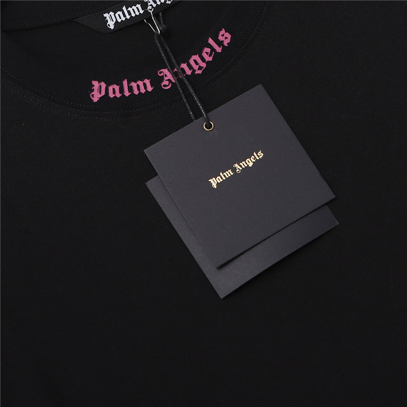 Palm Angels 3D Pink Shadow Gothic Back Logo Oversized T-Shirt