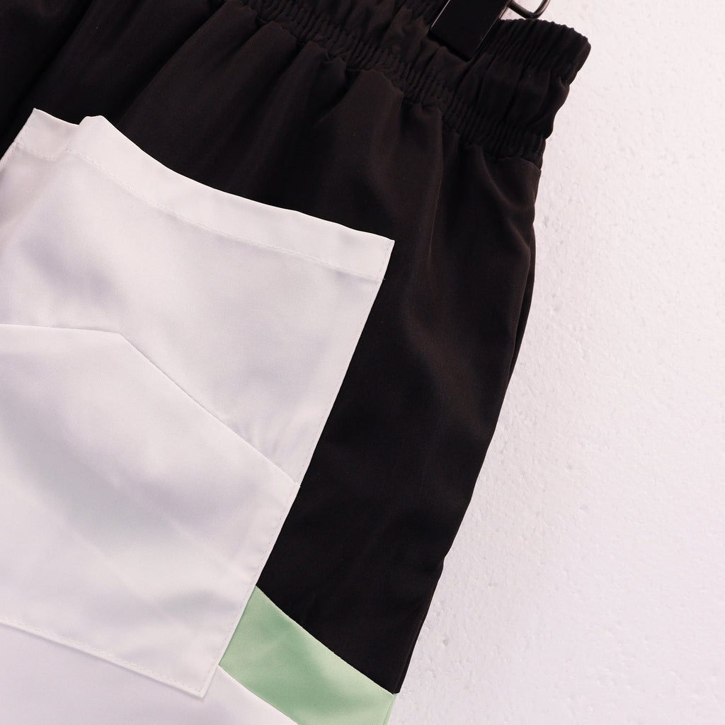 RHUDE Awakening Colour-Block Logo-Print Twill Drawstring Shorts