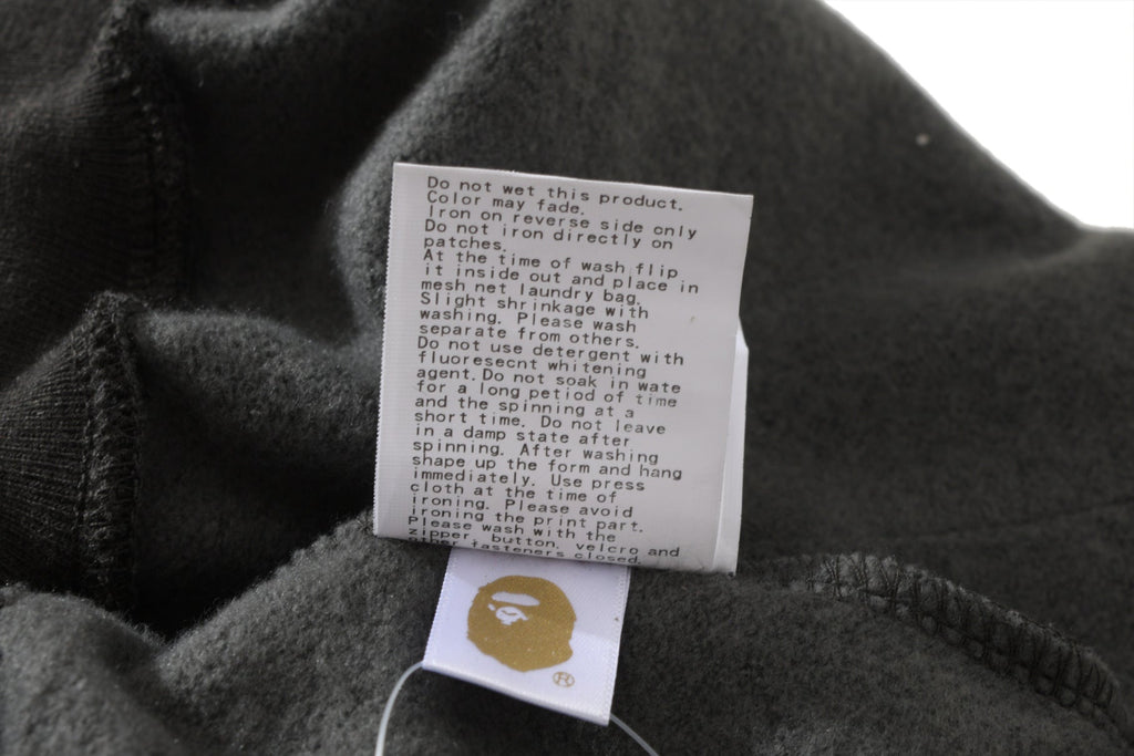 BAPE Gold Letter Print Full-Length Pants