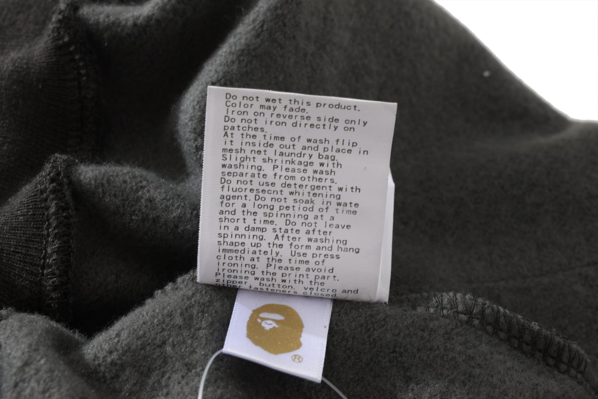 BAPE Gold Letter Print Full-Length Pants