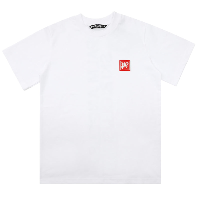 Palm Angels Logo Patch Crewneck T-Shirt – 100% Cotton