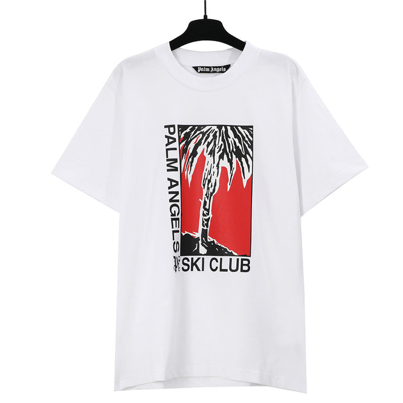 Palm Angels Ski Club Print T-Shirt – 100% Cotton