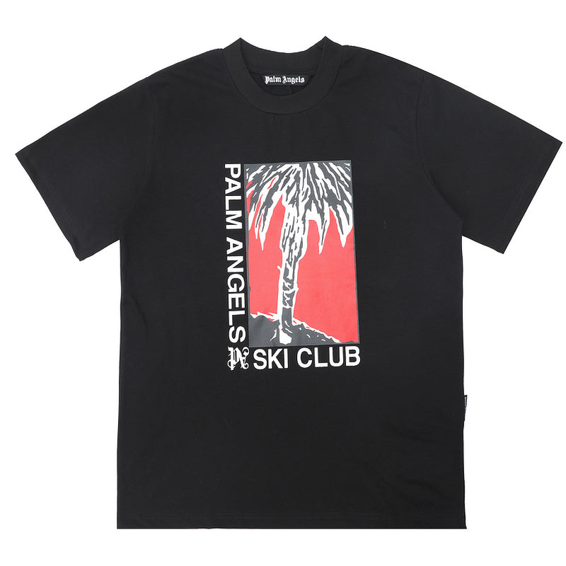 Palm Angels Ski Club Print T-Shirt – 100% Cotton