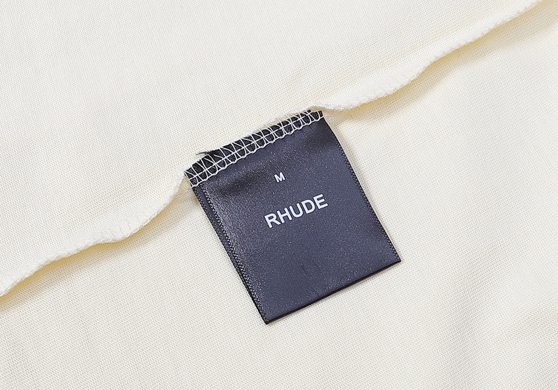 RHUDE Black Hills Rally T-Shirt – White / Apricot / Black