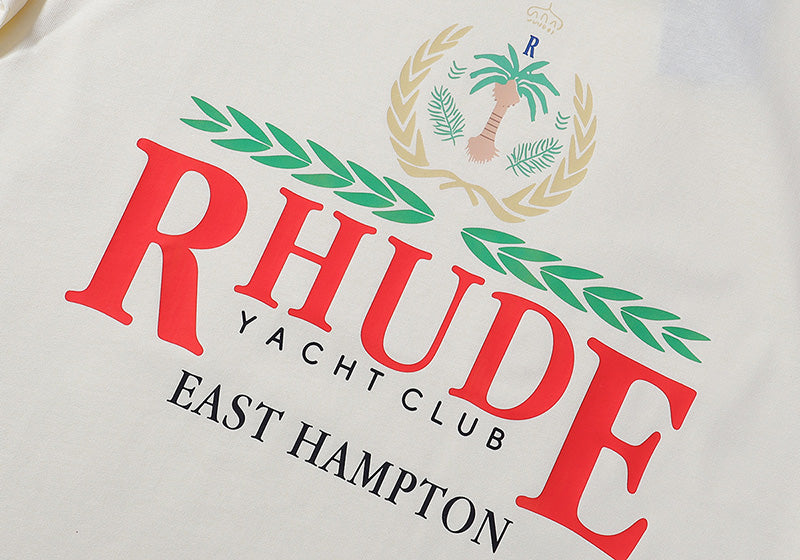 RHUDE East Hampton Crest T-Shirt – Apricot / White / Black