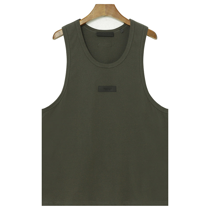 Fear of God Double Line Logo Decoration Sleeveless T-Shirt – Multiple Colors