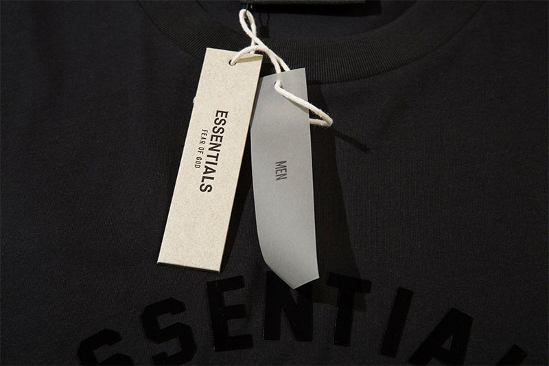 Fear of God Flocked Letter Crew Neck Sleeveless T-Shirt – Black / Khaki (Vol. 2)