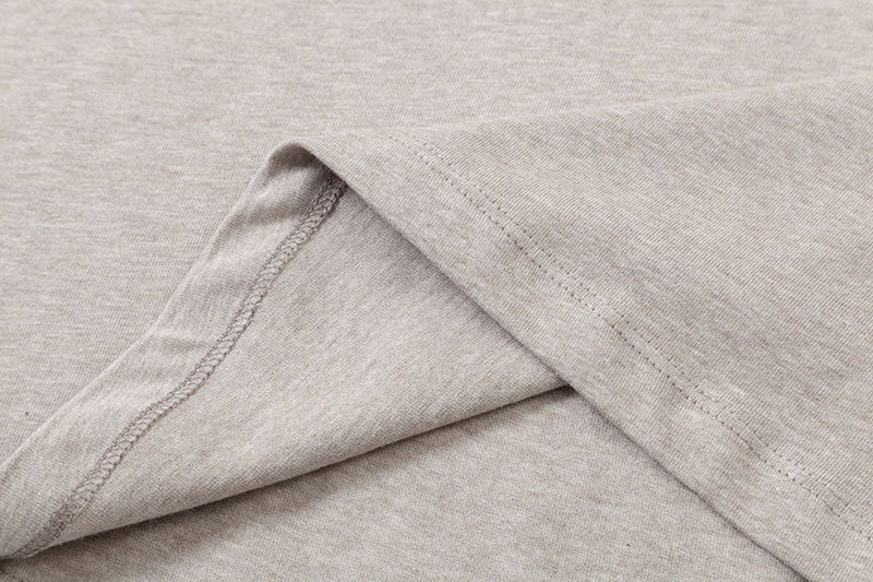 Fear of God Flocked Small Letter Print Sleeveless T-Shirt – Flowery Gray / White / Khaki