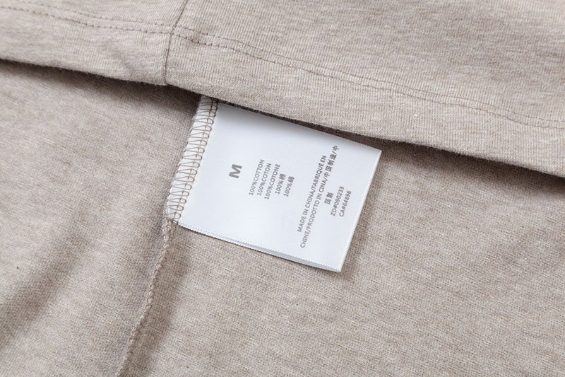 Fear of God Flocked Small Letter Print Sleeveless T-Shirt – Flowery Gray / White / Khaki