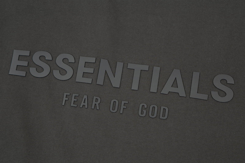 Fear of God Flocked Logo Letter Print Sleeveless T-Shirt – Brown / Grey / Khaki