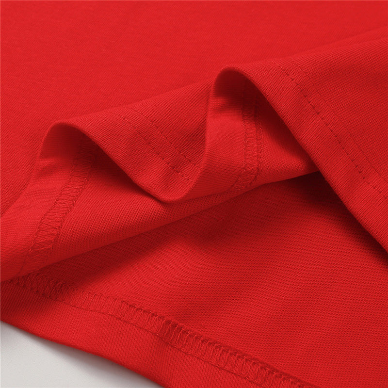 Fear of God Flocking FG7C Letters T-Shirt – Red / Black / Navy Blue