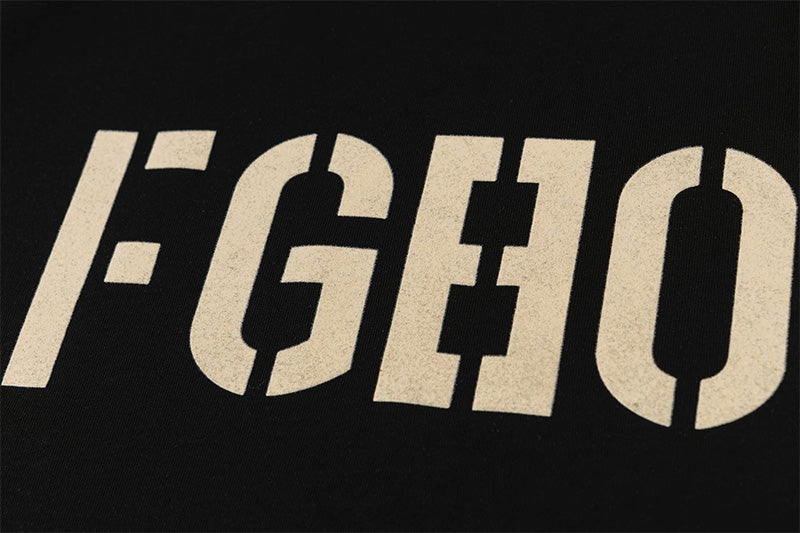 Fear of God Flocked Letters FG80 Pattern T-Shirt – Apricot / Black