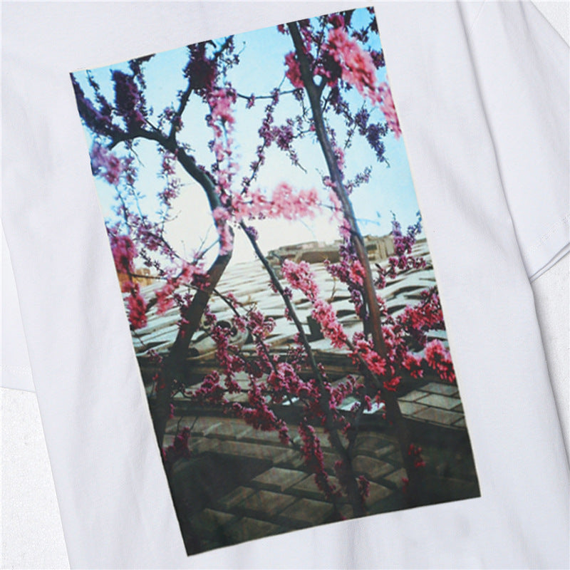 Fear of God Essentials Floral Print Photo T-Shirt – White / Black