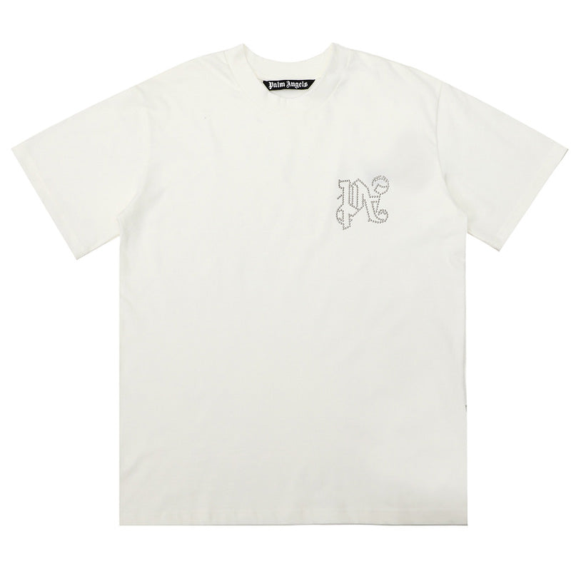 Palm Angels Monogram PA Stud T-Shirt – 100% Cotton