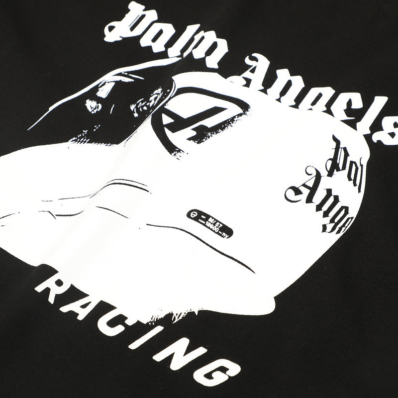 Palm Angels Helmet Print T-Shirt – Dark Red | 100% Cotton