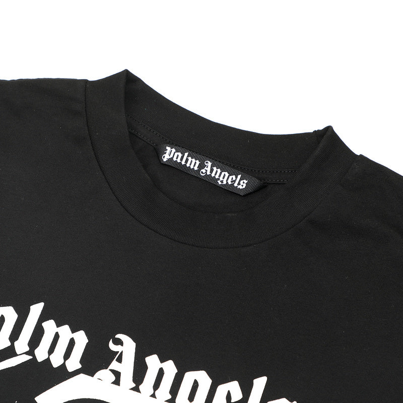 Palm Angels Helmet Print T-Shirt – Dark Red | 100% Cotton