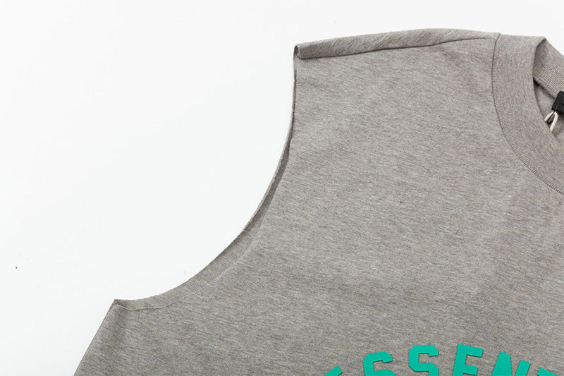 Fear of God Essentials Seal Heavy Sleeveless T-Shirt – Grey / Brown / Yellow / Aqua