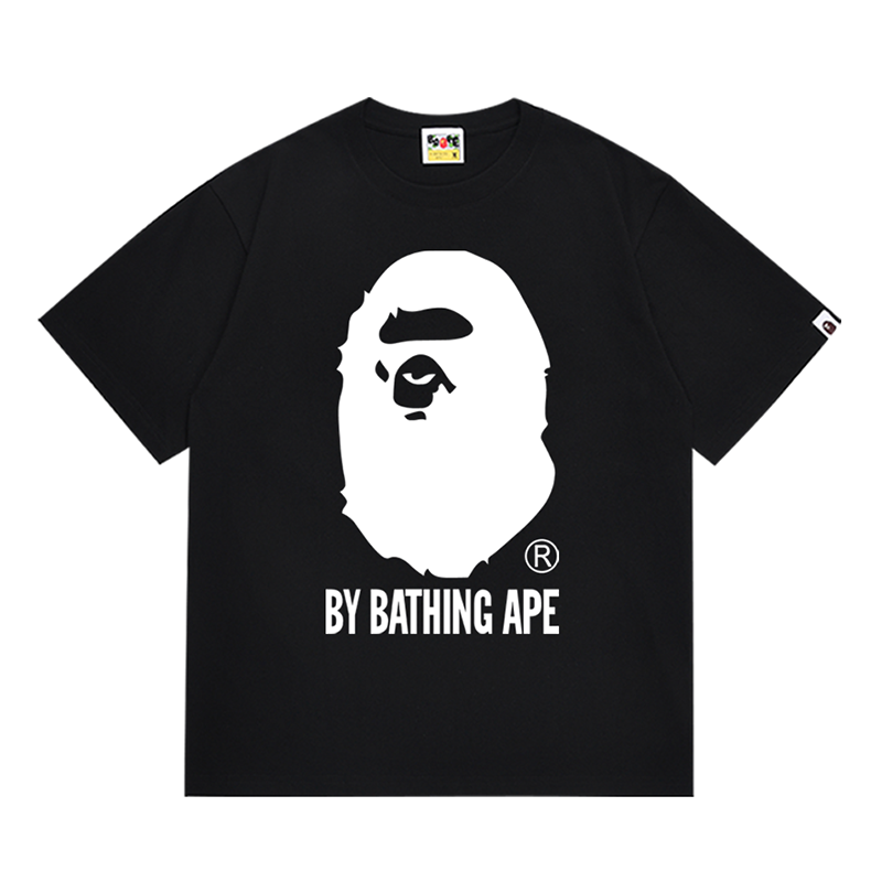 BAPE Bicolor By Bathing Ape Tee - Black, White & Grey