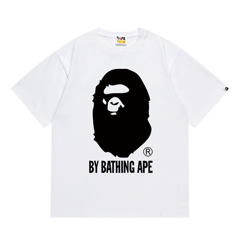 BAPE Bicolor By Bathing Ape Tee - Black, White & Grey
