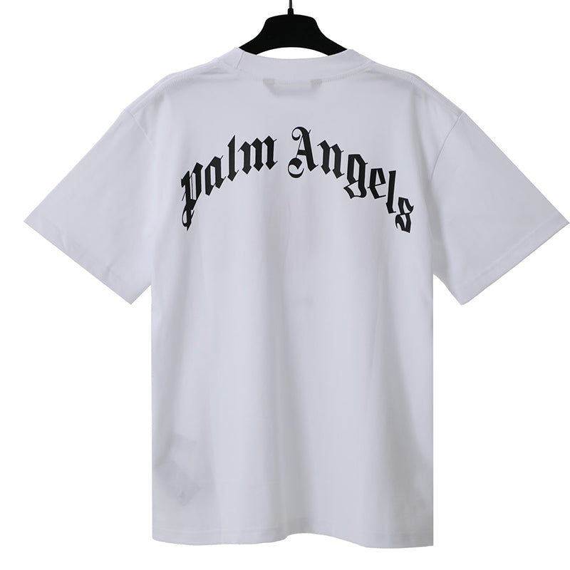 Palm Angels Bear Curved Logo T-Shirt – 100% Cotton