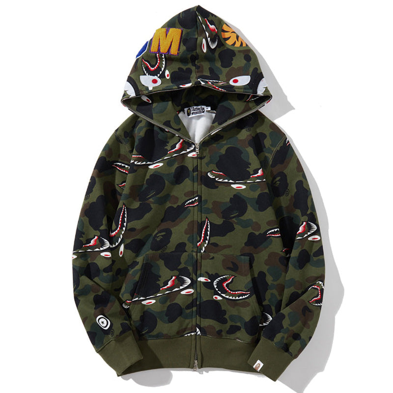 BAPE Shark 1st Camo Full-Zip Hoodie