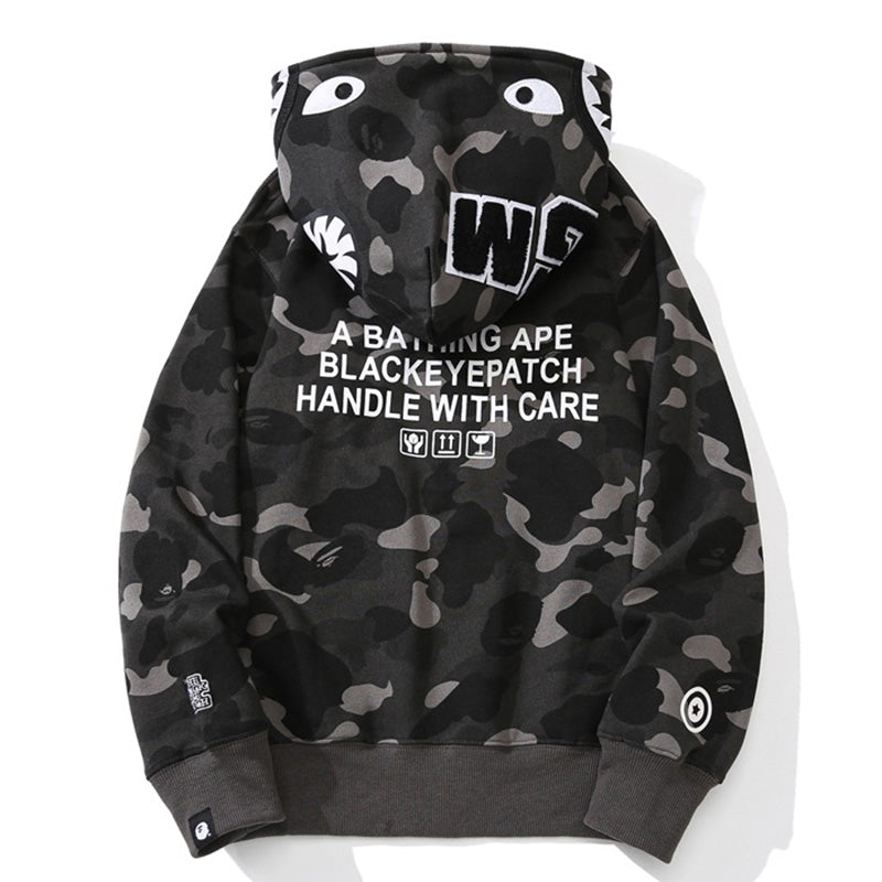 BEP x BAPE Color Camo Shark Full-Zip Hoodie