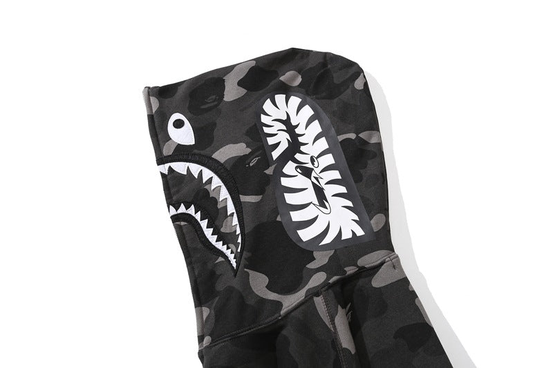 BEP x BAPE Color Camo Shark Full-Zip Hoodie