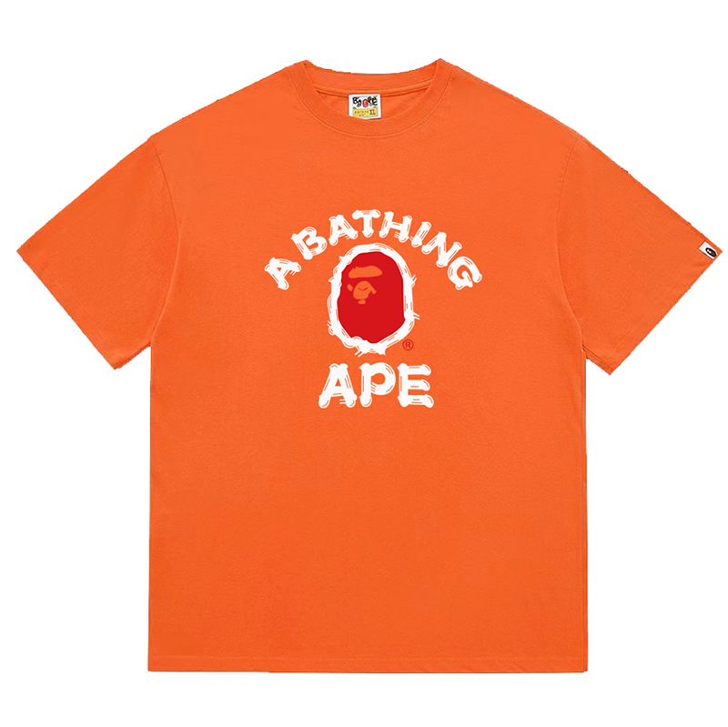 BAPE Brush College Tee - Green, Khaki & Orange