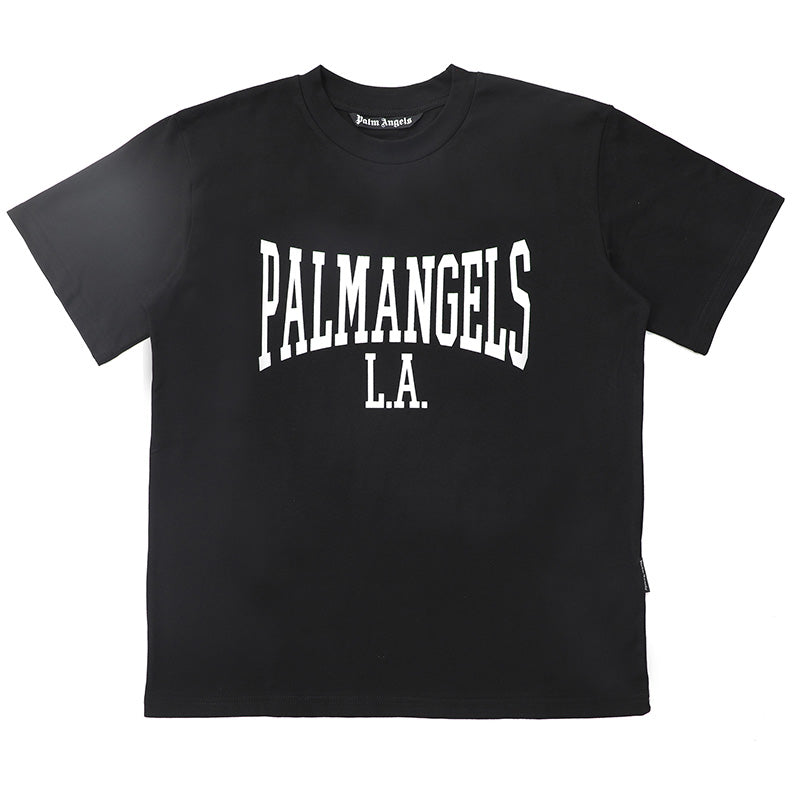 Palm Angels Neck Logo T-Shirt – 100% Cotton
