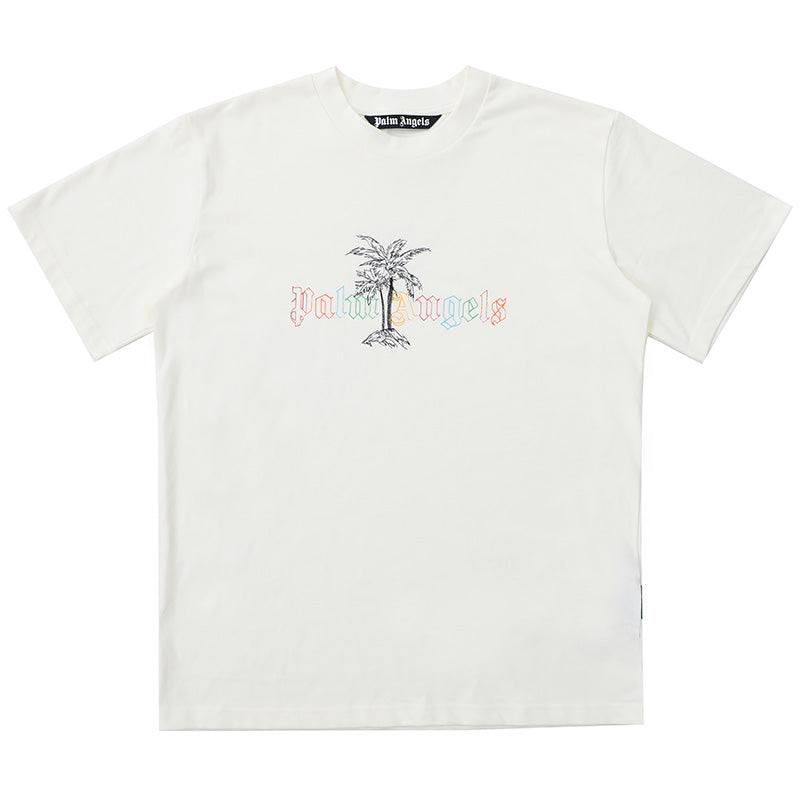 Palm Angels Sunset Palm Logo T-Shirt – 100% Cotton
